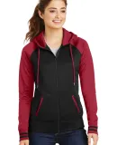 Sport Tek LST236 Sport-Tek Ladies Sport-Wick Varsi Blk/Deep Red