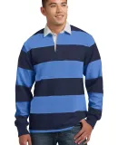 Sport Tek ST300 Sport-Tek Long Sleeve Rugby Polo Tr Navy/Car Bl