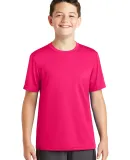 Sport Tek YST320 Sport-Tek Youth PosiCharge Tough  in Pink raspberry