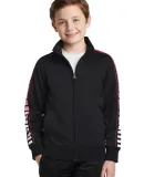 Sport Tek YST93 Sport-Tek Youth Dot Sublimation Tr Black/Tr Red