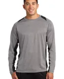 Sport Tek ST361LS Sport-Tek Long Sleeve Heather Co Vnt He/Black