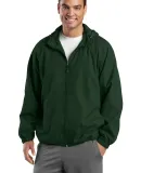 Sport Tek TJST73 Sport-Tek Tall Hooded Raglan Jack in Forest green