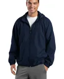 Sport Tek TJST73 Sport-Tek Tall Hooded Raglan Jack in True navy