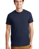 GILDAN 8300 5.6 oz. Ultra Blend® 50/50 Pocket T-S in Navy