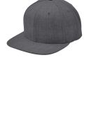 Sport Tek STC19 Sport-Tek® Flat Bill Snapback Cap in Dark hthr grey