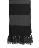 Sport Tek STA02 Sport-Tek Spectator Scarf in Black/iron gry