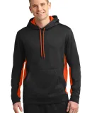 Sport Tek ST235 Sport-Tek Sport-Wick Fleece Colorb Blk/Deep Orng