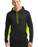 Sport Tek ST235 Sport-Tek Sport-Wick Fleece Colorb Blk/Safety Ylw