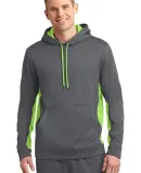 Sport Tek ST235 Sport-Tek Sport-Wick Fleece Colorb Dk Smk Gry/Lim