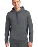 Sport Tek ST235 Sport-Tek Sport-Wick Fleece Colorb Dk Smk Gry/Nvy