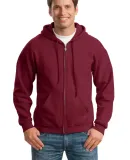 Gildan 18600 7.75 oz. Heavy Blend 50/50 Full-Zip H in Cardinal red