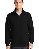 Sport Tek TST253 Sport-Tek Tall 1/4-Zip Sweatshirt in Black