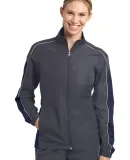 Sport Tek LST61 Sport-Tek Ladies Piped Colorblock  Grph Gry/TrNvy