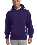 Sport Tek TST265 Sport-Tek Tall Sleeve Stripe Pull Purple/White