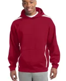 Sport Tek TST265 Sport-Tek Tall Sleeve Stripe Pull Tr Red/White