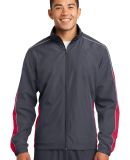 Sport Tek JST61 Sport-Tek Piped Colorblock Wind Ja in Grph gry/trred