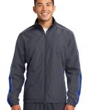 Sport Tek JST61 Sport-Tek Piped Colorblock Wind Ja in Grph gry/trroy