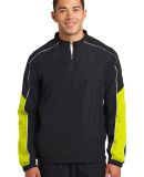 Sport Tek JST64 Sport-Tek Piped Colorblock 1/4-Zip in Blk/citron/wht