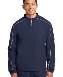 Sport Tek JST64 Sport-Tek Piped Colorblock 1/4-Zip in Trnvy/trnvy/wh