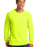 2410 Gildan 6.1 oz. Ultra Cotton® Long-Sleeve Poc in Safety green