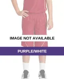 Sport Tek YT565 Sport-Tek Youth PosiCharge Mesh Re Purple/White