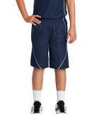 Sport Tek YT565 Sport-Tek Youth PosiCharge Mesh Re in True navy/wht