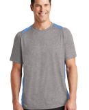 Sport Tek ST361 Sport-Tek Heather Colorblock Conte in Vtghthr/car bl