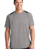 Sport Tek ST361 Sport-Tek Heather Colorblock Conte in Vtghthr/for gn
