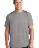 Sport Tek ST361 Sport-Tek Heather Colorblock Conte in Vtghthr/tr roy