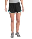 Sport Tek LST304 Sport-Tek Ladies Cadence Shorts in Blk/tropbl/wht