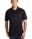 Sport Tek ST653 Sport-Tek Micropique Sport-Wick Pi Black/Tr Red