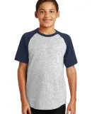 Sport Tek YT201 Sport-Tek Youth Short Sleeve Color Grey He/Navy