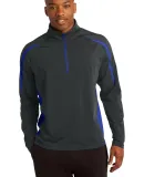 Sport Tek ST851 Sport-Tek Sport-Wick Stretch 1/2-Z Char Gry/TrRyl