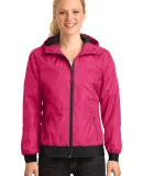 Sport Tek LST53 Sport-Tek Ladies Embossed Hooded W Pink Rasp/Blk