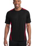 Sport Tek ST351 Sport-Tek Colorblock PosiCharge Co in Black/tr red