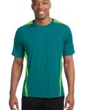 Sport Tek ST351 Sport-Tek Colorblock PosiCharge Co in Trop blue/lime