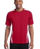 Sport Tek ST351 Sport-Tek Colorblock PosiCharge Co in Tr red/white