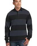 Sport Tek ST301 Sport-Tek Classic Long Sleeve Rugb Black/Graph Gy