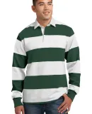 Sport Tek ST301 Sport-Tek Classic Long Sleeve Rugb Forest Grn/Wht