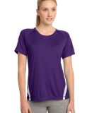 Sport Tek LST351 Sport-Tek Ladies Colorblock PosiC in Purple/white