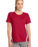 Sport Tek LST351 Sport-Tek Ladies Colorblock PosiC in Tr red/white