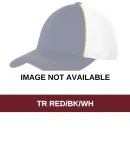 Sport Tek STC29 Sport-Tek Piped Mesh Back Cap Tr Red/Bk/Wh