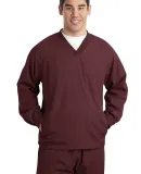 Sport Tek TJST72 Sport-Tek Tall V-Neck Raglan Wind in Maroon