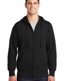 Sport Tek ST258 Sport-Tek Full-Zip Hooded Sweatshi in Black