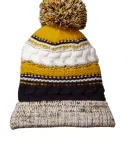 Sport Tek STC21 Sport-Tek Pom Pom Team Beanie Tr Navy/Gld/Wh