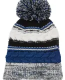 Sport Tek STC21 Sport-Tek Pom Pom Team Beanie Tr Roy/Blk/Wht