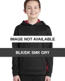 Sport Tek YST235 Sport-Tek Youth Sport-Wick Fleece Blk/Dk Smk Gry