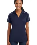 Sport Tek LST653 Sport-Tek Ladies Micropique Sport True Navy/Wht