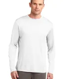 Sport Tek TST350LS Sport-Tek Tall Long Sleeve Posi in White