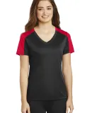 Sport Tek LST354 Sport-Tek Ladies PosiCharge Compe Black/True Red